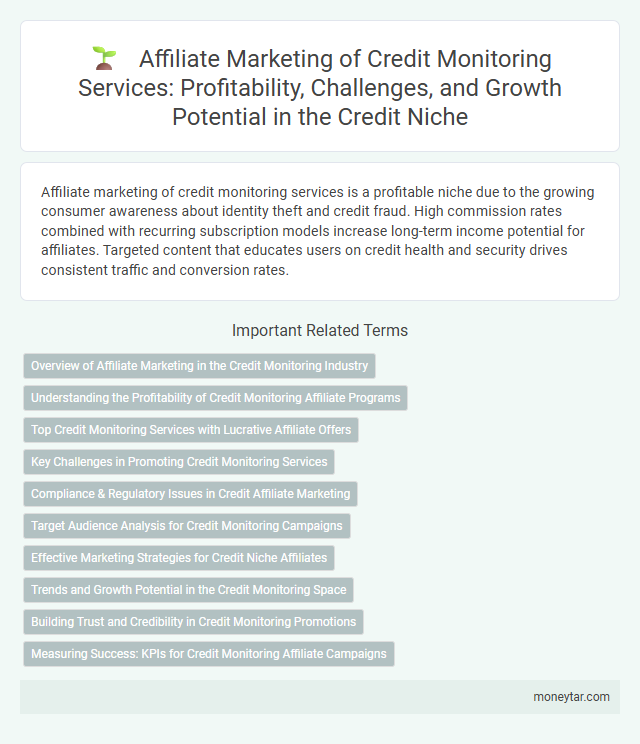 Affiliate Marketing of Credit Monitoring Services: Profitability, Challenges, and Growth Potential in the Credit Niche