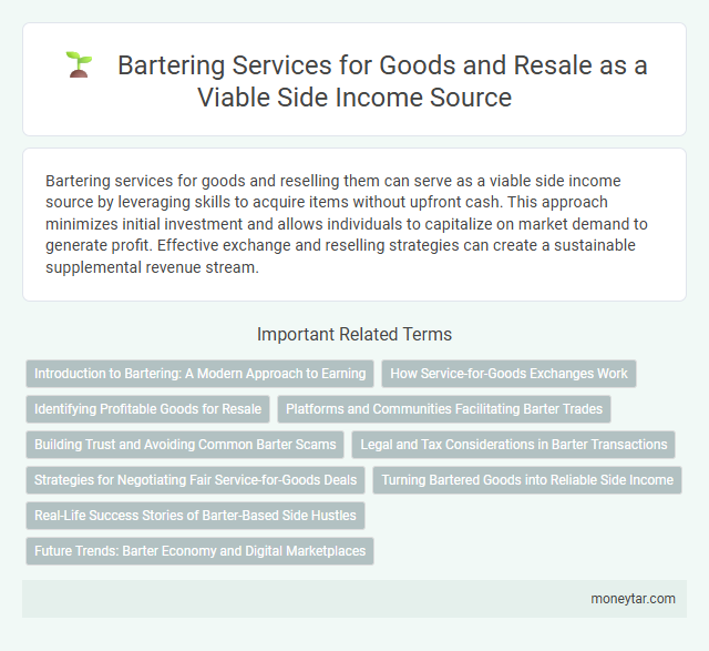 Bartering Services for Goods and Resale as a Viable Side Income Source