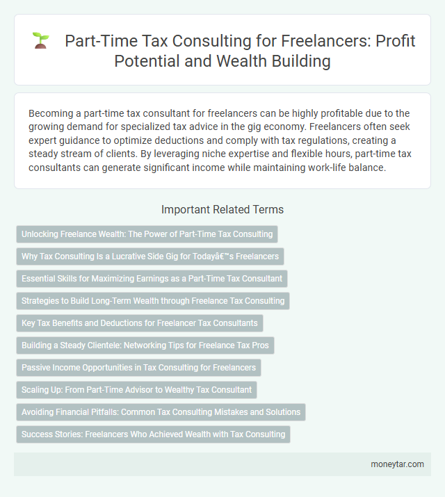 Part-Time Tax Consulting for Freelancers: Profit Potential and Wealth Building
