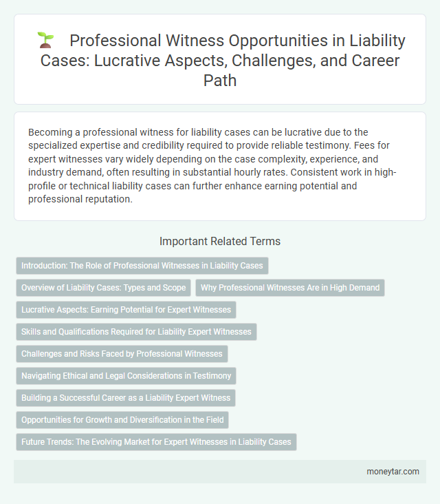 Professional Witness Opportunities in Liability Cases: Lucrative Aspects, Challenges, and Career Path