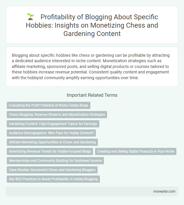 Profitability of Blogging About Specific Hobbies: Insights on Monetizing Chess and Gardening Content