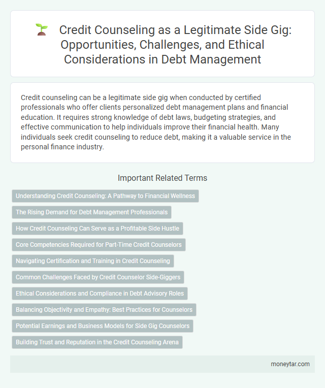 Credit Counseling as a Legitimate Side Gig: Opportunities, Challenges, and Ethical Considerations in Debt Management