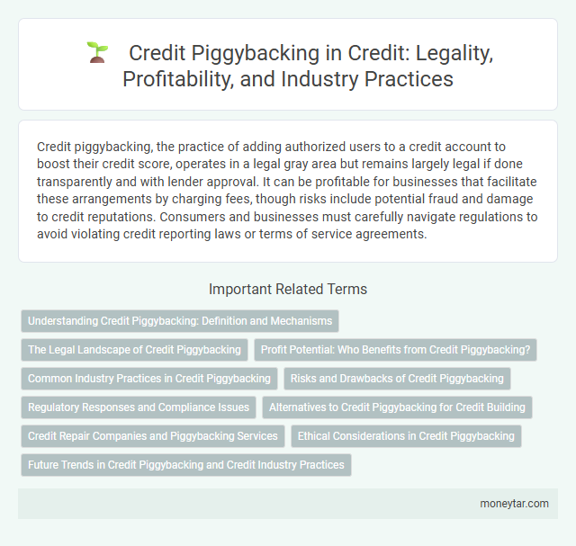 Credit Piggybacking in Credit: Legality, Profitability, and Industry Practices