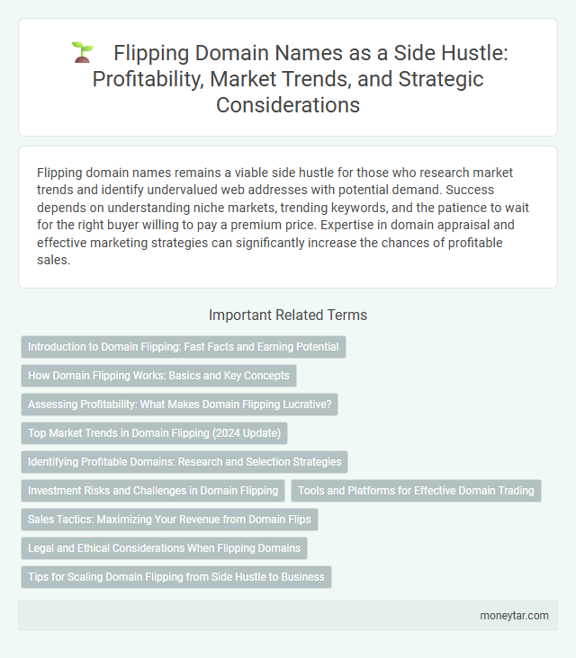 Flipping Domain Names as a Side Hustle: Profitability, Market Trends, and Strategic Considerations