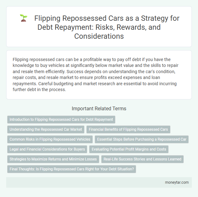 Flipping Repossessed Cars as a Strategy for Debt Repayment: Risks, Rewards, and Considerations