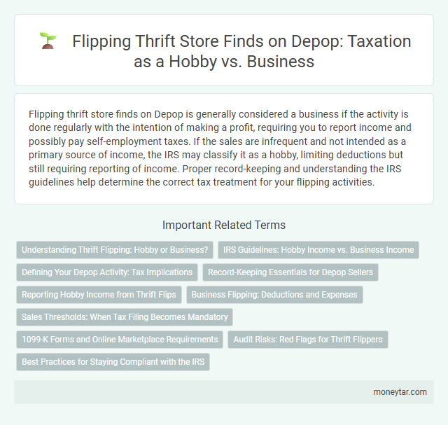 Flipping Thrift Store Finds on Depop: Taxation as a Hobby vs. Business