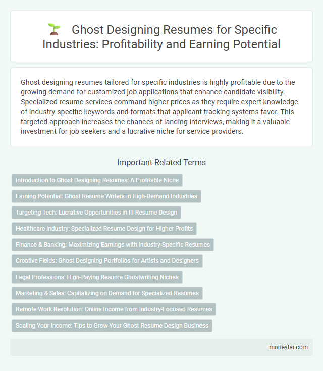 Ghost Designing Resumes for Specific Industries: Profitability and Earning Potential