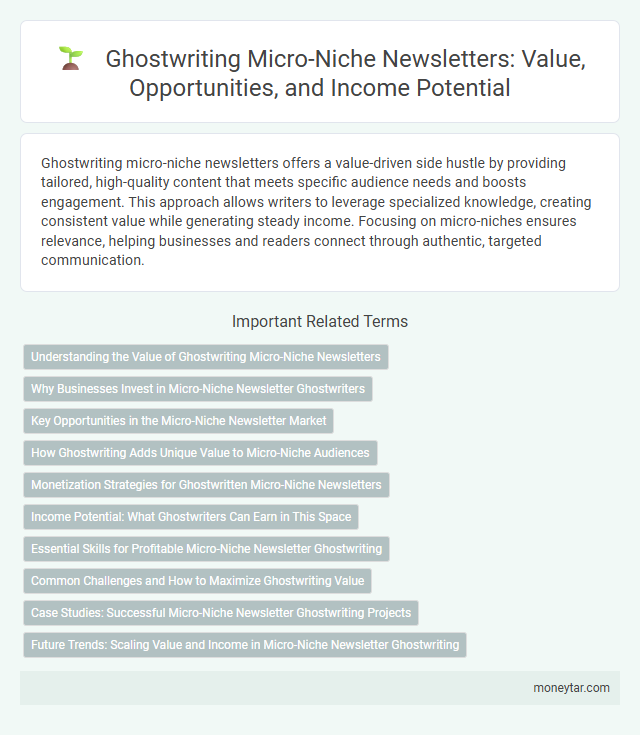 Ghostwriting Micro-Niche Newsletters: Value, Opportunities, and Income Potential