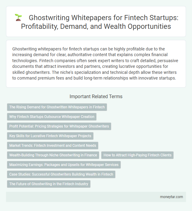 Ghostwriting Whitepapers for Fintech Startups: Profitability, Demand, and Wealth Opportunities