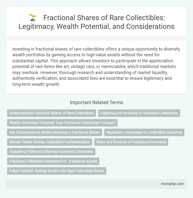 Fractional Shares of Rare Collectibles: Legitimacy, Wealth Potential, and Considerations