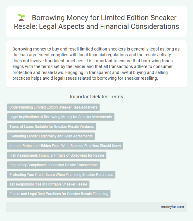 Borrowing Money for Limited Edition Sneaker Resale: Legal Aspects and Financial Considerations