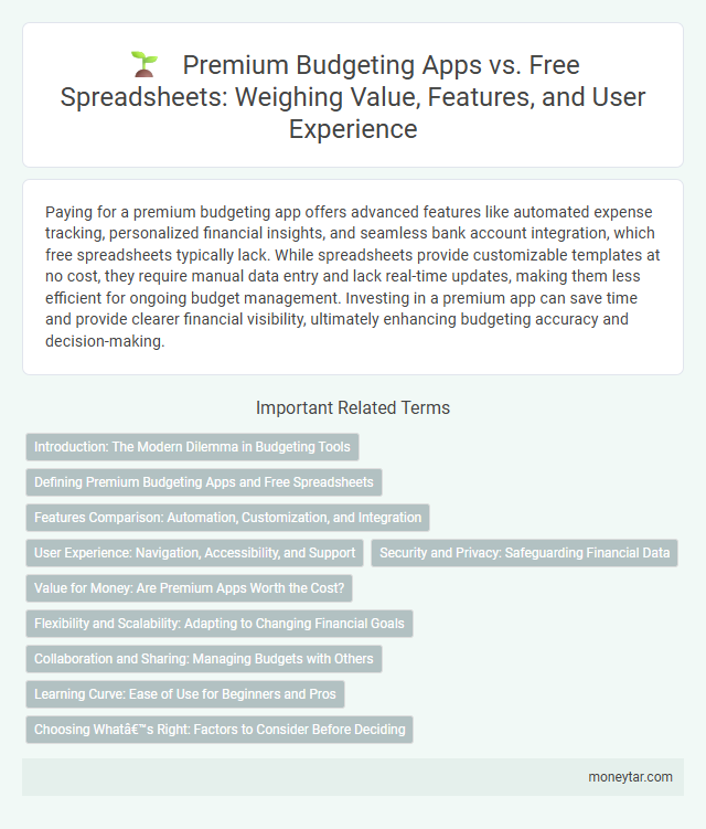 Premium Budgeting Apps vs. Free Spreadsheets: Weighing Value, Features, and User Experience