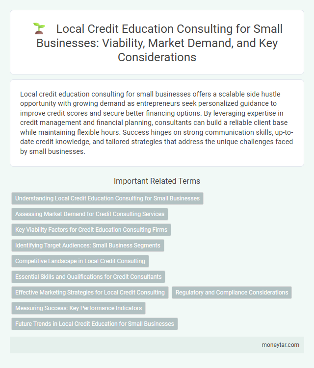 Local Credit Education Consulting for Small Businesses: Viability, Market Demand, and Key Considerations