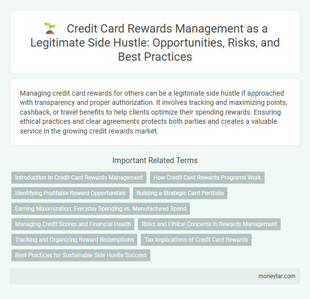 Credit Card Rewards Management as a Legitimate Side Hustle: Opportunities, Risks, and Best Practices