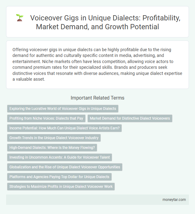 Voiceover Gigs in Unique Dialects: Profitability, Market Demand, and Growth Potential