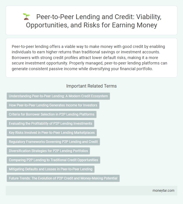 Peer-to-Peer Lending and Credit: Viability, Opportunities, and Risks for Earning Money