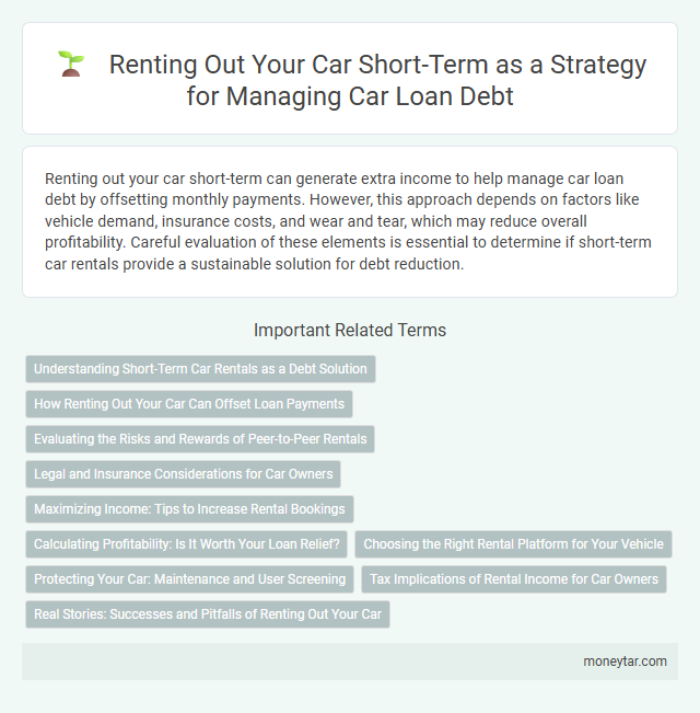 Renting Out Your Car Short-Term as a Strategy for Managing Car Loan Debt