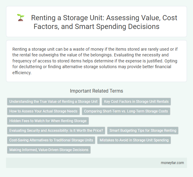 Renting a Storage Unit: Assessing Value, Cost Factors, and Smart Spending Decisions