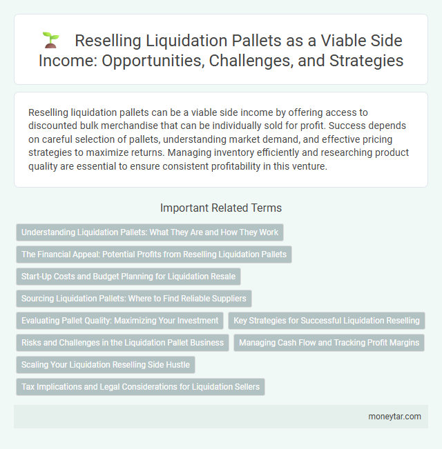 Reselling Liquidation Pallets as a Viable Side Income: Opportunities, Challenges, and Strategies