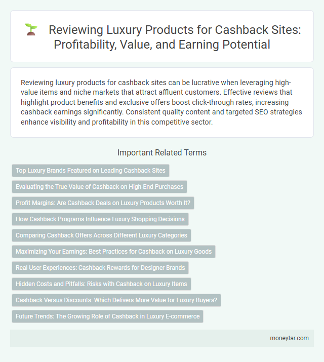 Reviewing Luxury Products for Cashback Sites: Profitability, Value, and Earning Potential
