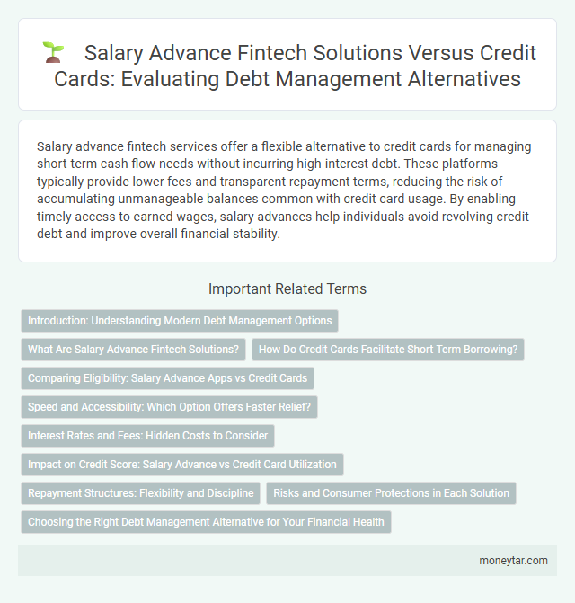 Salary Advance Fintech Solutions Versus Credit Cards: Evaluating Debt Management Alternatives