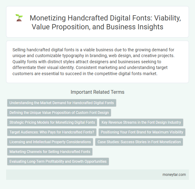 Monetizing Handcrafted Digital Fonts: Viability, Value Proposition, and Business Insights