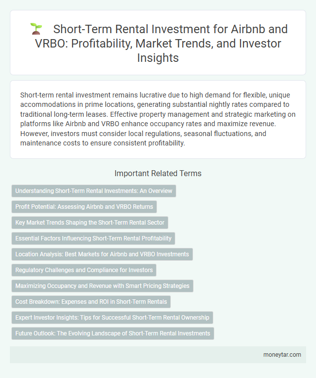 Short-Term Rental Investment for Airbnb and VRBO: Profitability, Market Trends, and Investor Insights