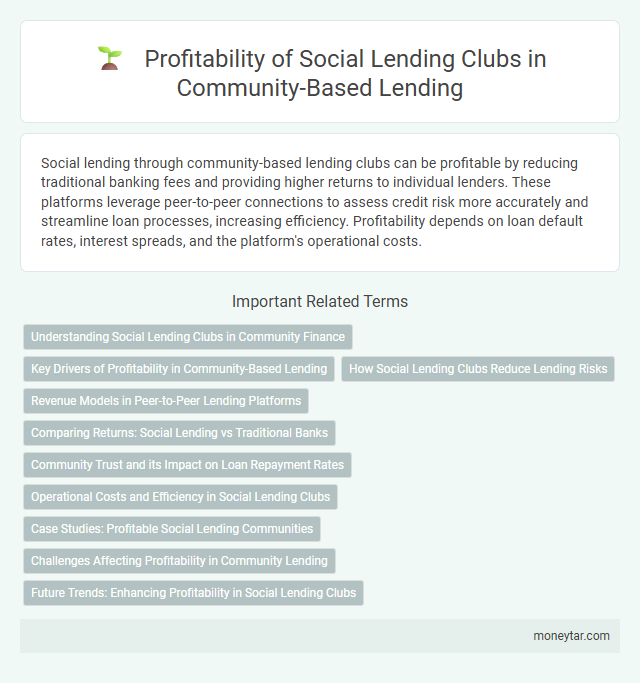 Profitability of Social Lending Clubs in Community-Based Lending