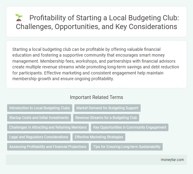 Profitability of Starting a Local Budgeting Club: Challenges, Opportunities, and Key Considerations