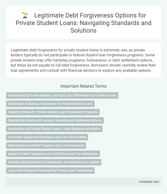 Legitimate Debt Forgiveness Options for Private Student Loans: Navigating Standards and Solutions