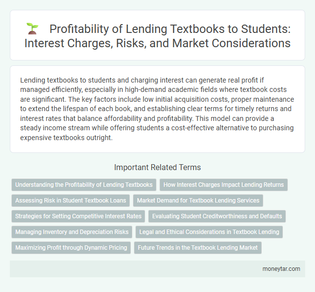 Profitability of Lending Textbooks to Students: Interest Charges, Risks, and Market Considerations