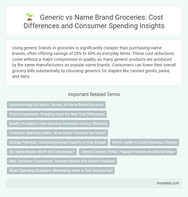 Generic vs Name Brand Groceries: Cost Differences and Consumer Spending Insights
