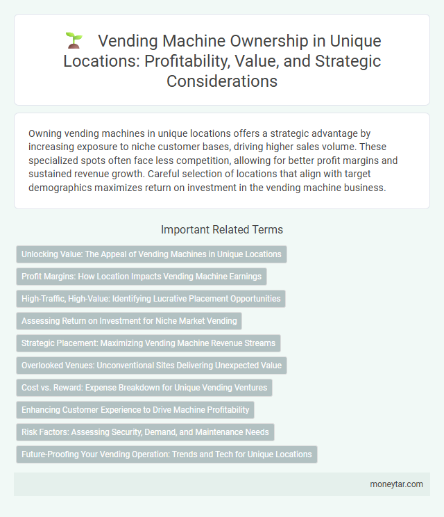 Vending Machine Ownership in Unique Locations: Profitability, Value, and Strategic Considerations