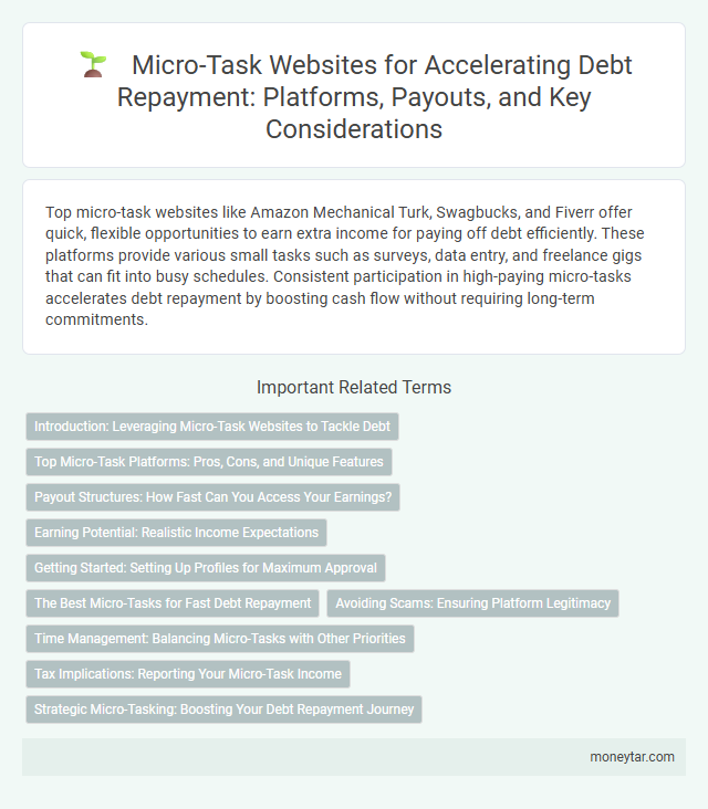 Micro-Task Websites for Accelerating Debt Repayment: Platforms, Payouts, and Key Considerations