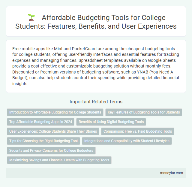 Affordable Budgeting Tools for College Students: Features, Benefits, and User Experiences