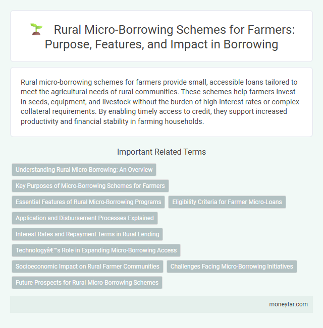 Rural Micro-Borrowing Schemes for Farmers: Purpose, Features, and Impact in Borrowing
