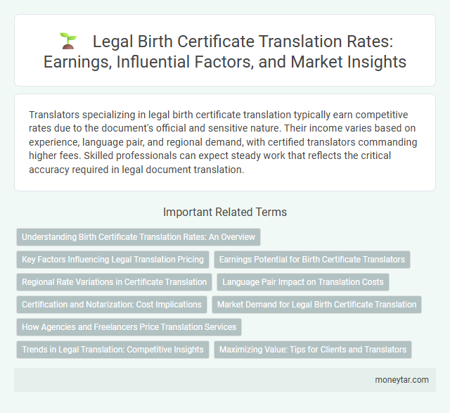 Legal Birth Certificate Translation Rates: Earnings, Influential Factors, and Market Insights