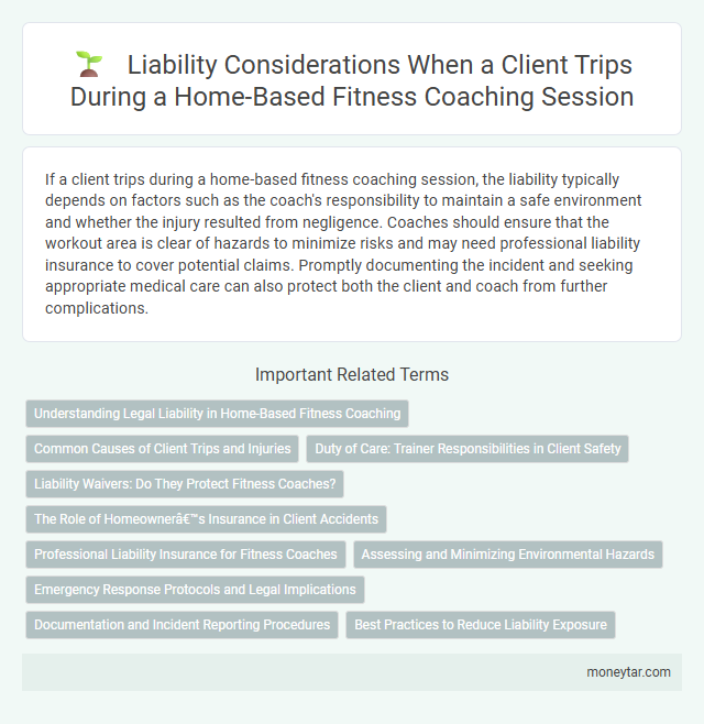 Liability Considerations When a Client Trips During a Home-Based Fitness Coaching Session