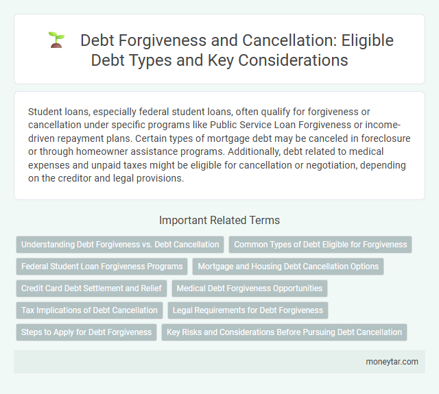 Debt Forgiveness and Cancellation: Eligible Debt Types and Key Considerations